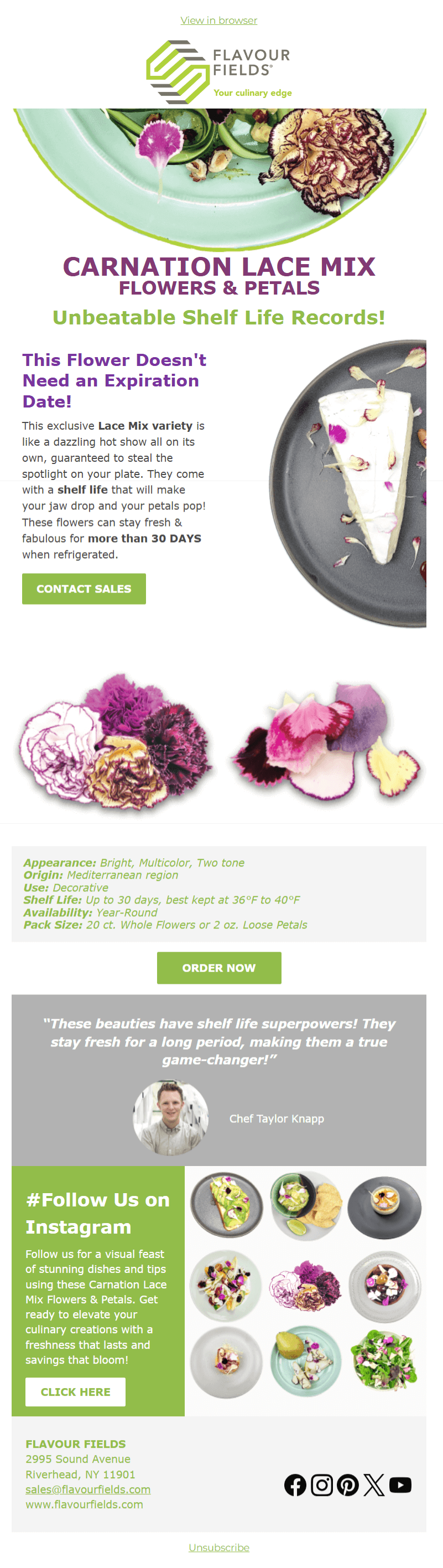 CARNATION LACE MIX FLOWERS & PETALS