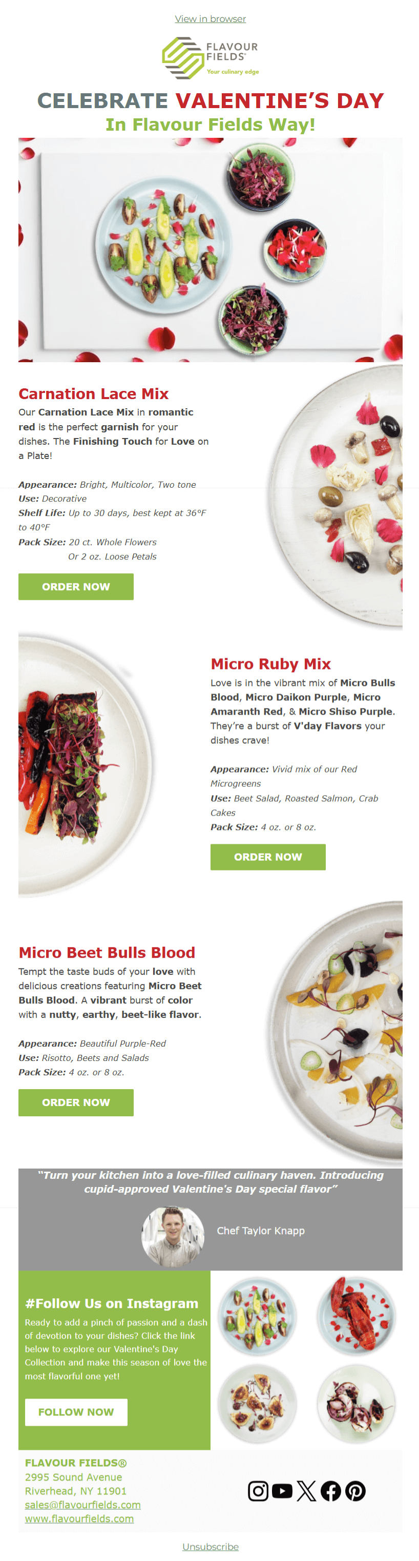 CELEBRATE VALENTINE’S DAY In Flavour Fields Way!